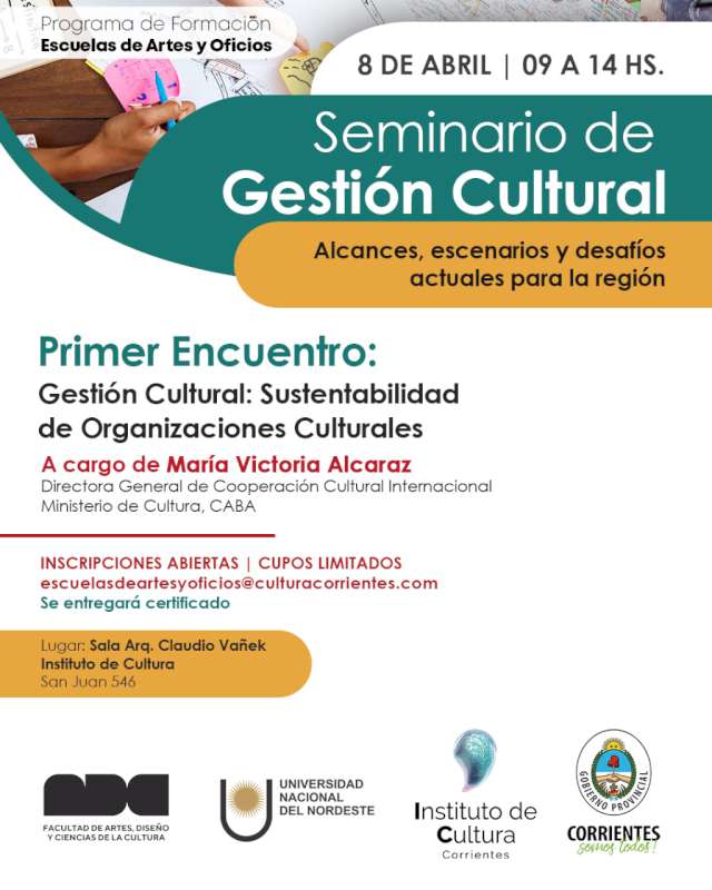 Seminario de Gestión Cultural con eje en alcances, escenarios y desafíos para la región