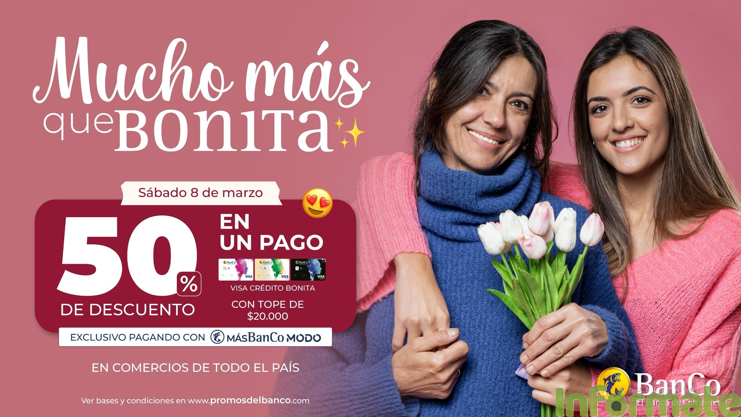 Día de la Mujer: el Banco de Corrientes presenta su promoción especial